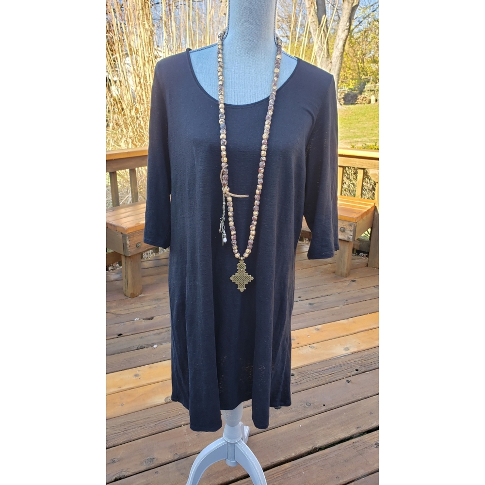 SOLD☆New Eileen Fischer 3/4 Sleeve Tunic Dress XL - Picture 1 of 4